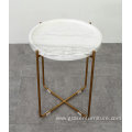 brass gold chrome marble top coffee table